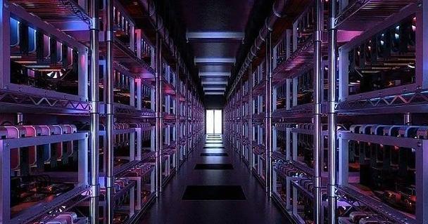 A powerful Bitcoin mining rig in action, highlighting the intricate hardware that drives cryptocurrency networks